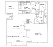 Floorplan-1Bd/1Bath-Tucker